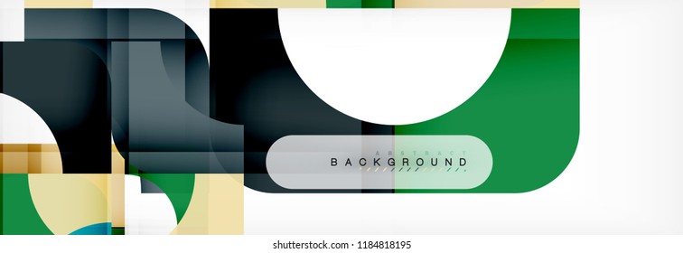 Geometric squares abstract banner. Vector template illustration for business brochure or flyer, presentation and web design layout