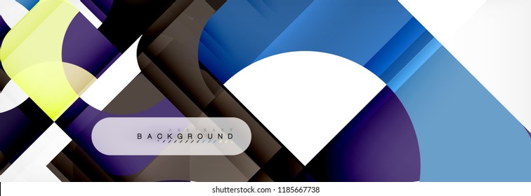 Geometric squares abstract banner. Vector template illustration for business brochure or flyer, presentation and web design layout