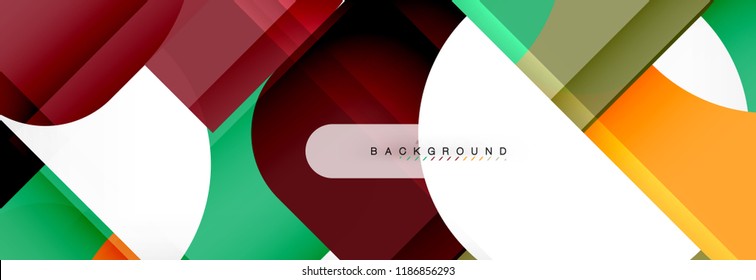 Geometric squares abstract banner. Vector template illustration for business brochure or flyer, presentation and web design layout