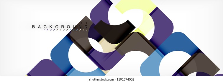 Geometric squares abstract banner. Vector template illustration for business brochure or flyer, presentation and web design layout