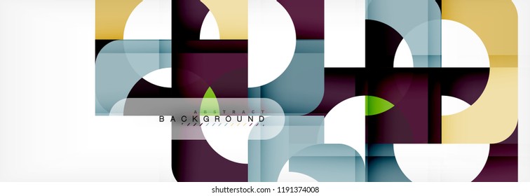 Geometric squares abstract banner. Vector template illustration for business brochure or flyer, presentation and web design layout
