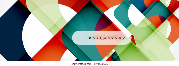 Geometric squares abstract banner. Vector template illustration for business brochure or flyer, presentation and web design layout