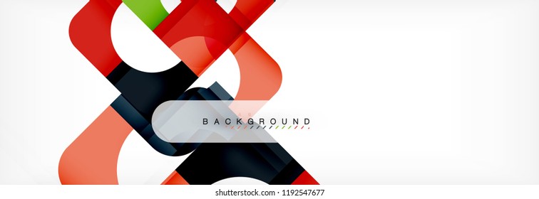 Geometric squares abstract banner. Vector template illustration for business brochure or flyer, presentation and web design layout