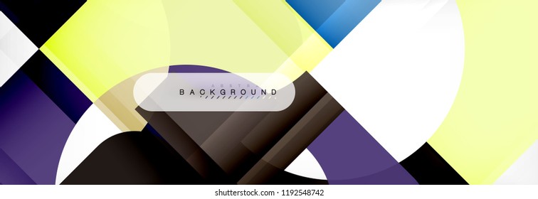 Abstrakter Banner mit geometrischen Quadraten. Vektorgrafik-Vorlagenstudien für Geschäftsbroschüren oder Flyer, Präsentationen und Webdesign-Layout