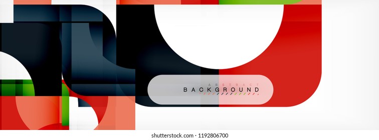 Geometric squares abstract banner. Vector template illustration for business brochure or flyer, presentation and web design layout