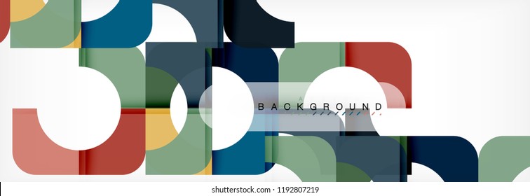Geometric squares abstract banner. Vector template illustration for business brochure or flyer, presentation and web design layout
