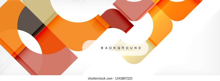 Geometric squares abstract banner. Vector template illustration for business brochure or flyer, presentation and web design layout
