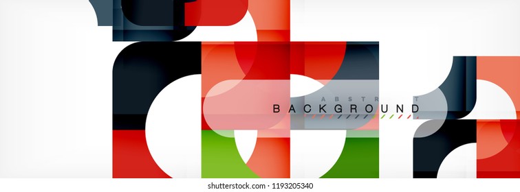 Geometric squares abstract banner. Vector template illustration for business brochure or flyer, presentation and web design layout