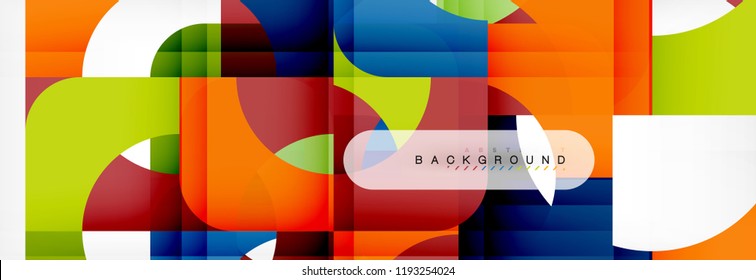 Geometric squares abstract banner. Vector template illustration for business brochure or flyer, presentation and web design layout