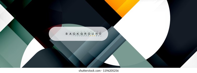Banner abstracto de cuadrados geométricos. Ilustración de plantilla de vectores para folletos o volantes de negocios, presentación y diseño web