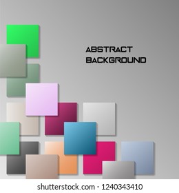 Geometric squares abstract vector background 