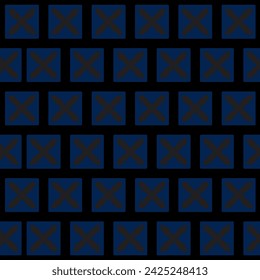 Geometric squares background in black and blue tones