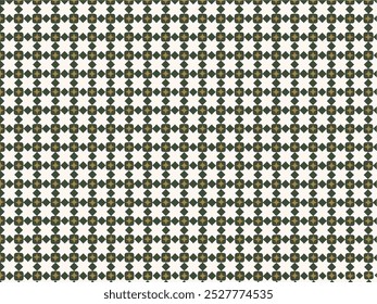 Geometric squares Brown green white stripes pattern