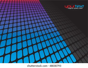 Geometric squares illustration with reflections and copyspace.