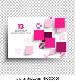geometric squares overlapping trendy material background design. eps10 vector