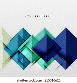 Cuadros geométricos y plantilla futurista rhombus - presentación de negocios colorida o diseño de folletos abstractos, estilo limpio brillante y efectos de sombra