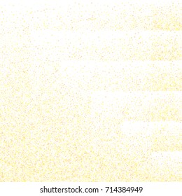 Geometric Squares Scattered on white background made of little gold stars. Scatter made of gold glitter falling confetti stars. Vector illustration.