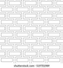 Geometric Squares seamless ornament. Abstract background. Vector Illustration