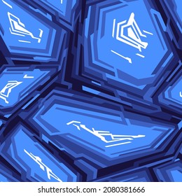 Geometric srtiped camouflage seamless pattern. Abstract modern digital urban ornament. Vector background.