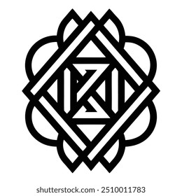 Geometric Stacked Rectangles with Modern Font - Vector Design