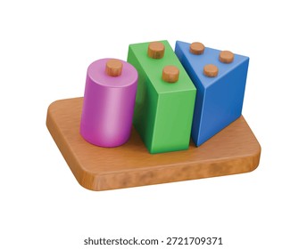 Icono de apilamiento geométrico Ilustración 3D Render