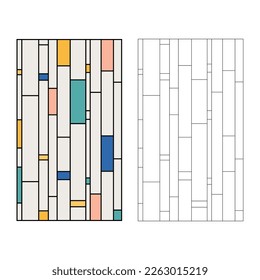 Geometric stained glass patterns printable template