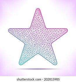 Geometric star. For calendar, poster, flyer, card or other.