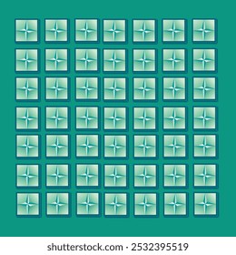 Geometrisches Sterndesign
3D-Vierkantrahmen
Abstraktes Sternmuster
Farbverlauf-Hintergrund
Vektordesign mit Stern
Blau- und Grüntöne
Moderne 3D-Kunst