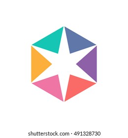 Geometric Star logo design template