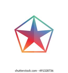 Geometric Star logo design template