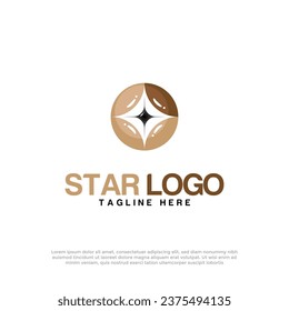 Plantilla vectorial de diseño de logotipo de estrella geométrica