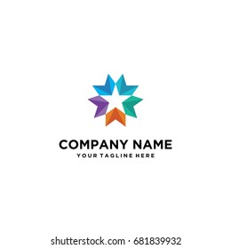 geometric star logo designs, vector eps 10