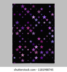 Geometric star pattern background brochure template - vector graphic