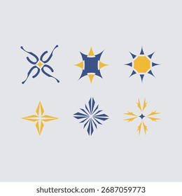 Geometric Star Pattern Vector Design.
