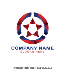 geometric star and ring logo Ideas. Inspiration logo design. Template Vector Illustration. Isolated On White Background