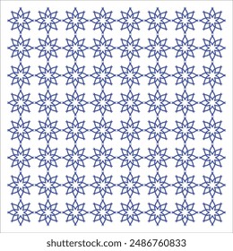 Geometric star shape vintage pattern background design