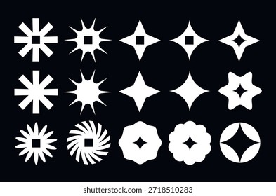 Geometrische Sterne Formen Kollektion und Elemente