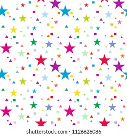 Geometric star shapes Seamless pattern