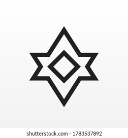 Geometric star trendy fashion abstract simple logo design icon