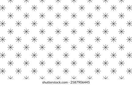 Geometric Starburst Pattern seamless isolated on white