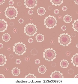 Geometric Stars, Pink, whites, Beige colours ,pastels ,seamless pattern ,prints background