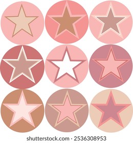 Geometric Stars, Pink, whites, Beige colours ,pastels ,seamless pattern ,prints background