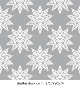 Geometrische Sterne, nahtlose Vektorillustration, Weihnachtsschmuck.