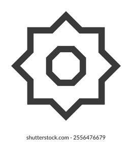 A geometric star-shaped vector with layered edges and clean lines, creating a bold and dynamic design. Perfect for logos, abstract art, and decorative branding projects.