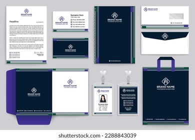 Geometric stationery design template design