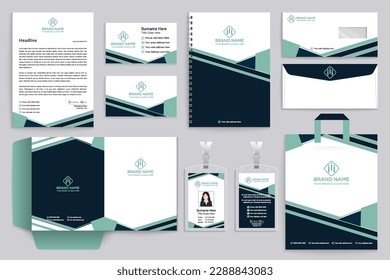 Geometric stationery design template design