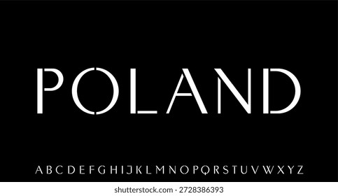 Tipografía geométrica de la plantilla para el diseño moderno