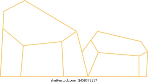 Geometric stones outline vector elements