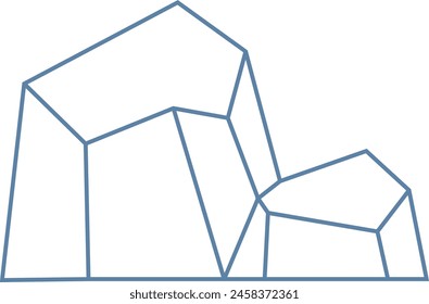 Geometric stones outline vector elements