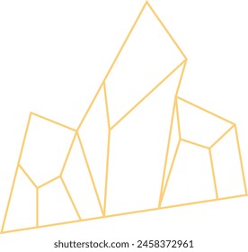 Geometric stones outline vector elements